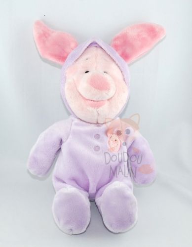  peluche porcinet cochon pyjama rose violet 